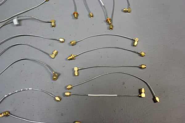 LOT OF 34 MISC. RF MICROWAVE CABLES