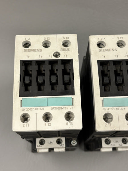 2- SIEMENS SIRIUS 3RT1033-1BB40 Contactor