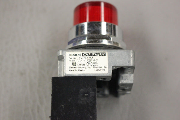 SIEMENS ILLUMINATED PUSH BUTTON RED 52PL4M2