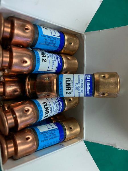 Lot of 10 Littelfuse Class RK5 Fuse 250 VAC or Less FLNR 2