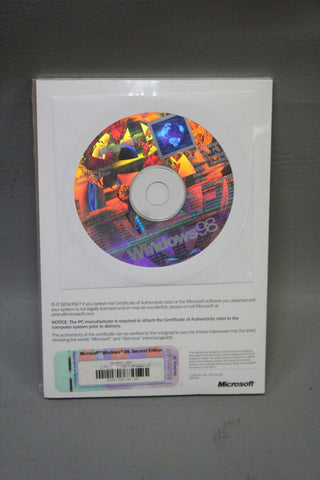 MS MICROSOFT WINDOWS 98 SE SECOND EDITION FULL OPERATING SYSTEM WIN 98 SE