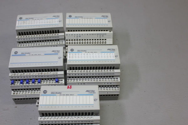 LOT OF 5 ALLEN BRADLEY FLEX I/O MODULES 1794-IB16/A