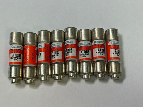 LOT OF 8- MERSEN FERRAZ SHAWMUT ATDR8 8A 600VAC TIME DELAY