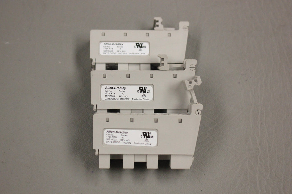 LOT OF 3 ALLEN BRADLEY 1734-RTB SER A TERMINAL MOUNTING BLOCKS