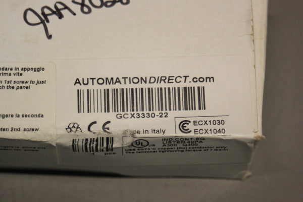 NEW AUTOMATION DIRECT SELECTOR SWITCH GCX3330-22