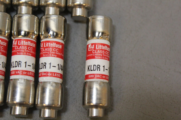 LOT OF 8 LITTELFUSE KLDR-1-1/4A FUSES