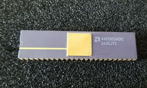 Vintage AMD Purple Ceramic & Gold 48 Pin DIP Chip Microprocessor AM2903ADC 