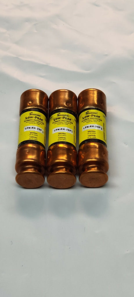 BUSSMANN LPN-RK-2SP Low peak  Fuse lot of 3