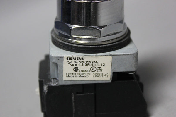 SIEMENS RED ILLUMINATED MUSHROOM HEAD PUSH PULL BUTTON 52PP2G2A W/52AATGN, 52BJK