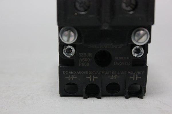 SIEMENS RED ILLUMINATED MUSHROOM HEAD PUSH PULL BUTTON 52PP2G2A W/52AATGN, 52BJK