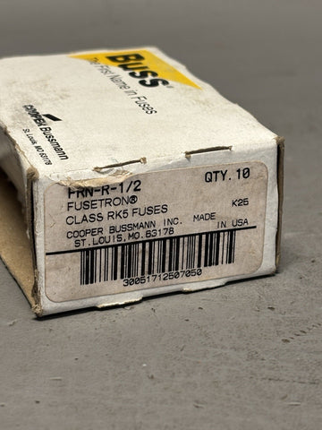 3- Bussmann FRN-R-1/2 Time-delay Fuse Class RK5 1/2 Amps 250 VAC/125 VDC New