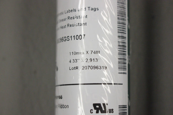 LOT OF 3 NEW ZEBRA PERFORMANCE 5095 BLACK RESIN RIBBONS 110MMX74M