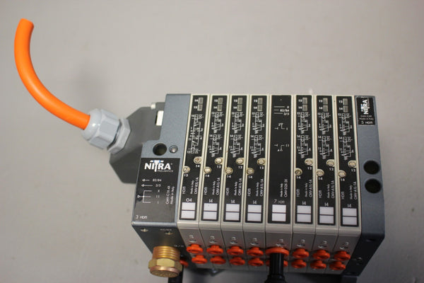 NITRA SOLENOID VALVE MANIFOLD WITH 8 VALVES CMV-A1L-1A & CMV-D2X-3X