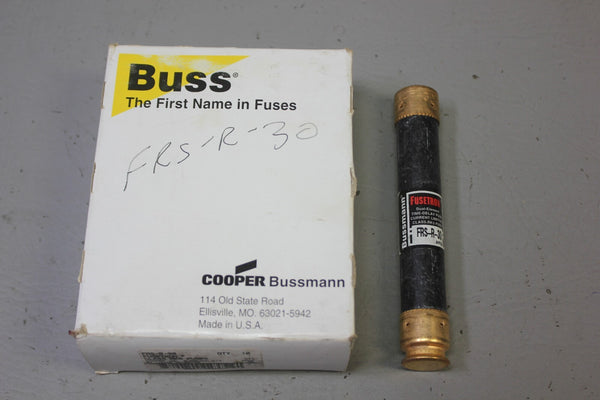 LOT OF 10 NEW FUSETRON FRS-R-30 CLASS RK5 FUSES COOPER BUSSMAN