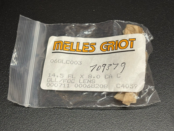 OPTICAL MELLES GRIOT LENS FOC PRECISION LASER 14.5FL X 8.0 CA 06GLC003