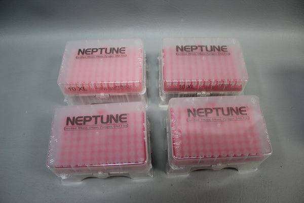 LOT OF 4 NEPTUNE BARRIER TIPS 10XL BT10XLS3 LOW RETENTION PRE-STERILE