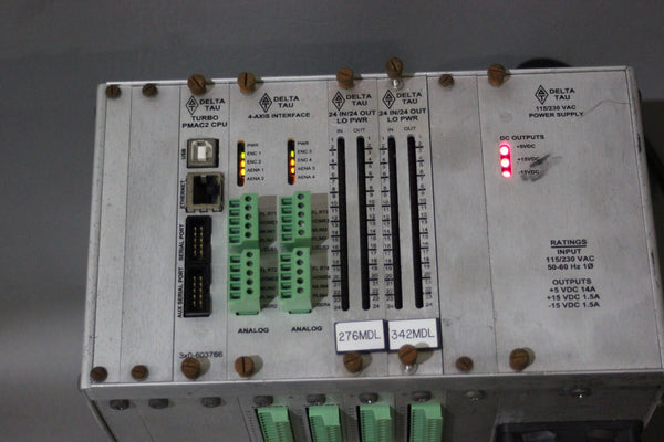 DELTA TAU MOTION CONTROL RACK WITH CPU & MODULES