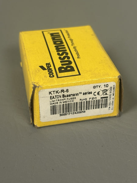 New in Box 10- Bussmann KTK-R-6 Fuses