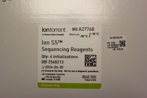 NEW THERMO/ION TORRENT ION S5 SEQUENCING REAGENTS A27768 EXP 2024-06-30