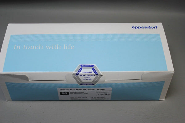 NEW BOX EPPENDORF 150uL 96 WELL SEMI-SKIRTED PCR PLATES 25 PLATES 0030129512