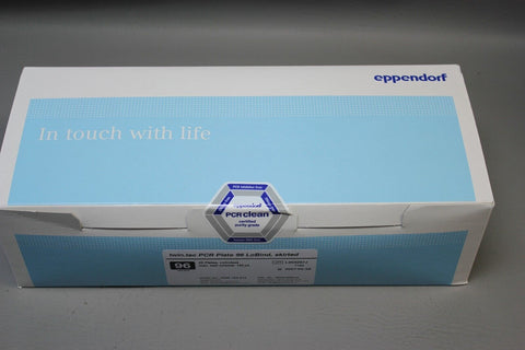 NEW BOX EPPENDORF 150uL 96 WELL SEMI-SKIRTED PCR PLATES 25 PLATES 0030129512