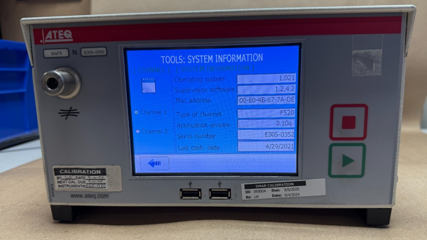 ATEQ COMPACT LEAK DETECTOR GRAFX 2000kPa DECAY E305