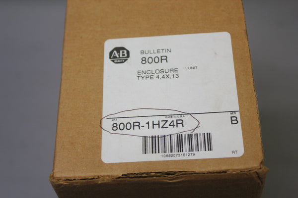 NEW ALLEN BRADLEY HAZARDOUS LOCATION ENCLOSURE WITH HUB 800R-1HZ4R B