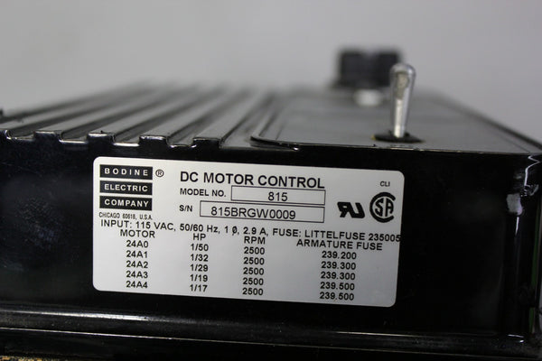 BODINE DC MOTOR CONTROL  815