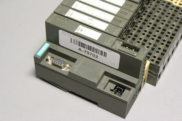SIEMENS ET 200S I/O RACK WITH MODULES  6ES7 151-1BA02-0AB0 ETC