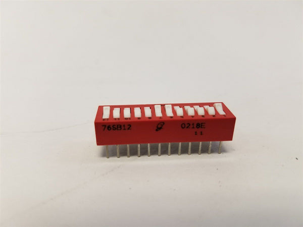 LOT OF 8  GRAYHILL 12 POSITION DIP ROCKER SWITCH 76SB12