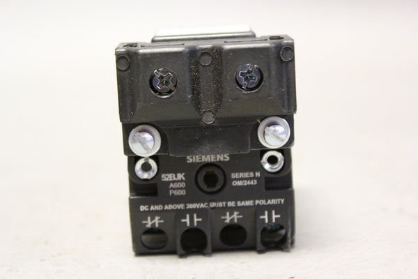 SIEMENS ILLUMINATED MUSHROOM HEAD PUSH-BUTTON 52PP2D2AB