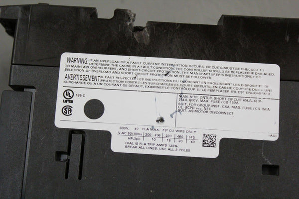 SIEMENS SIRIUS 3RV1431-4FA10 CIRCUIT BREAKER