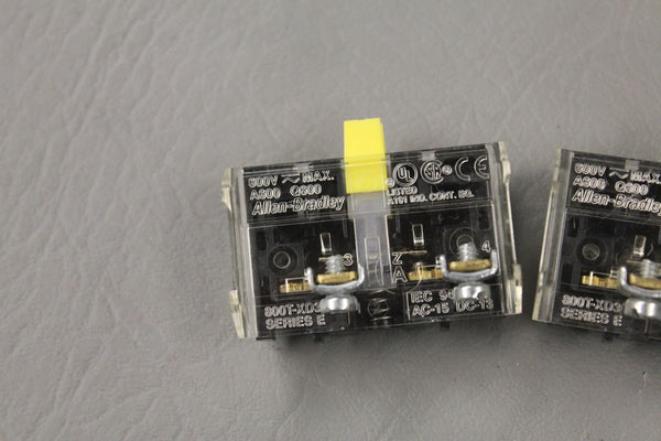 LOT OF 3 ALLEN BRADLEY CONTACT BLOCK 800T-XD3 SER E