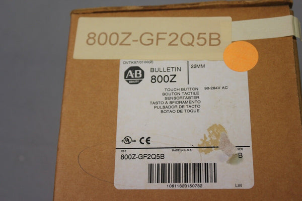 NEW ALLEN BRADLEY TACTILE PUSHBUTTON  800Z-GF2Q5B SER. B 800Z-GF2 SER. B