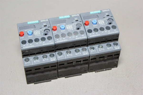 Lot of 3 UNUSED SIEMENS OVERLOAD RELAY  3RU2116-0CB0 