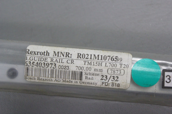 NEW REXROTH 700mm GUIDE RAIL CR TM15H L700 T20 R021M10765
