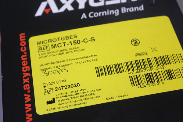 300 Axygen MCT-150-C-S Microtubes 1.5ml clear, Homo-polymer, Boil-proof