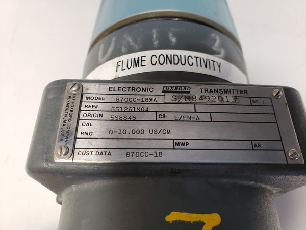 Foxboro Electronic Transmitter 870CC-18XA 870 CC 