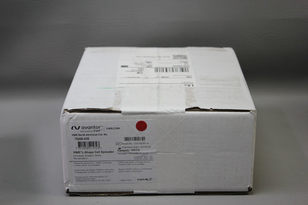 NEW BOX OF 100 AVANTOR/VWR L-SHAPE CELL SPREADER 76208-438