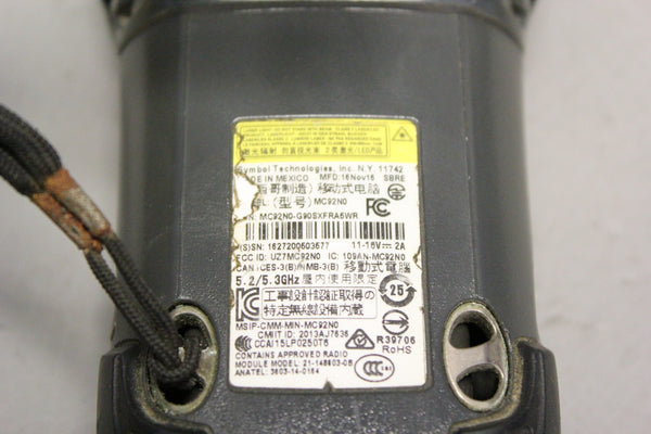 SYMBOL WIRELESS PORTABLE DATA TERMINAL BARCODE SCANNER MC92N0-G90SXFRA5WR