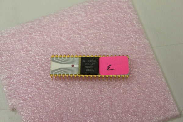 Vintage AMI Gold/Grey Trace CPU Chip Processor (E)