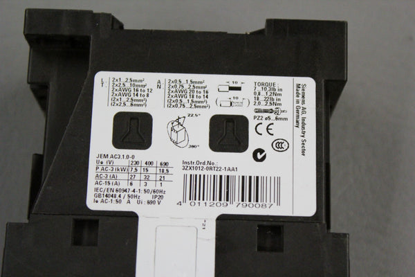 SIEMENS SIRIUS POWER CONTACTOR 3UG4511-1AP20