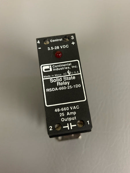 CONTINENTAL INDUSTRIES RSDA-660-25-1D0 48-660 SOLID STATE RELAY