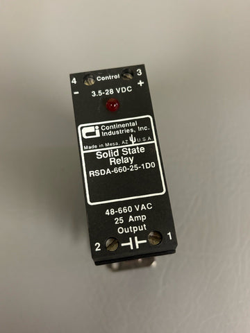 CONTINENTAL INDUSTRIES RSDA-660-25-1D0 48-660 SOLID STATE RELAY
