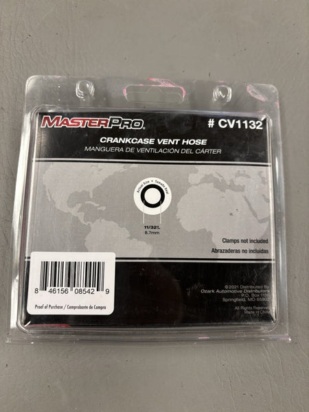 NEW Masterpro CRANKCASE VENT HOSE CV1132 11/32" x 2FT 8.7mm x 61cm