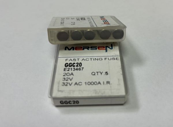 Lot of 10 Mersen GGC20 Fast Acting Miniature Fuse Glass Body 10 Amp 250 Volt AC