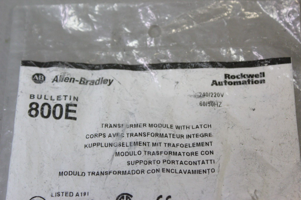 NEW ALLEN BRADLEY TRANSFORMER MODULE WITH LATCH 800E-3TL7 SER. B