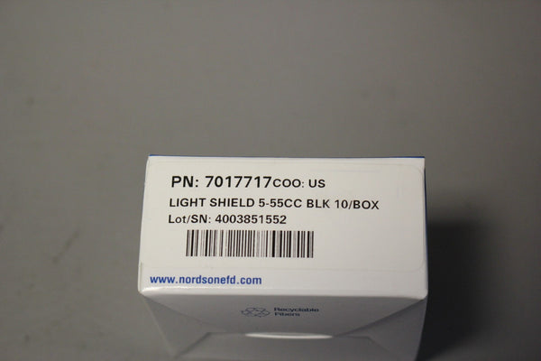NEW NORDSON 7017717 LIGHT SHIELD 5-55CC BLK 10/BOX