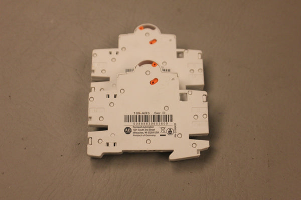 LOT OF 2 ALLEN BRADLEY 189-AR3 SER D AUXILIARY CONTACTS