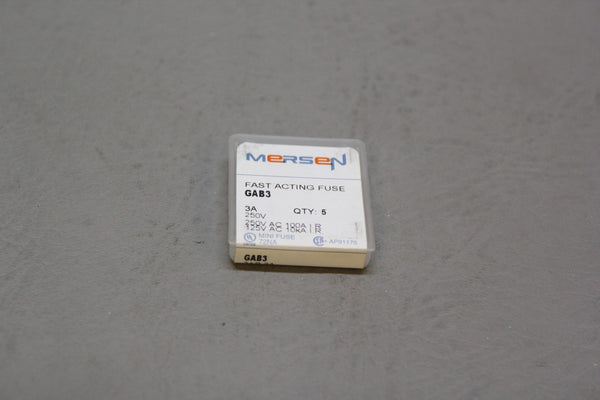 LOT OF 5 MERSON FAST ACTING FUSE GAB3